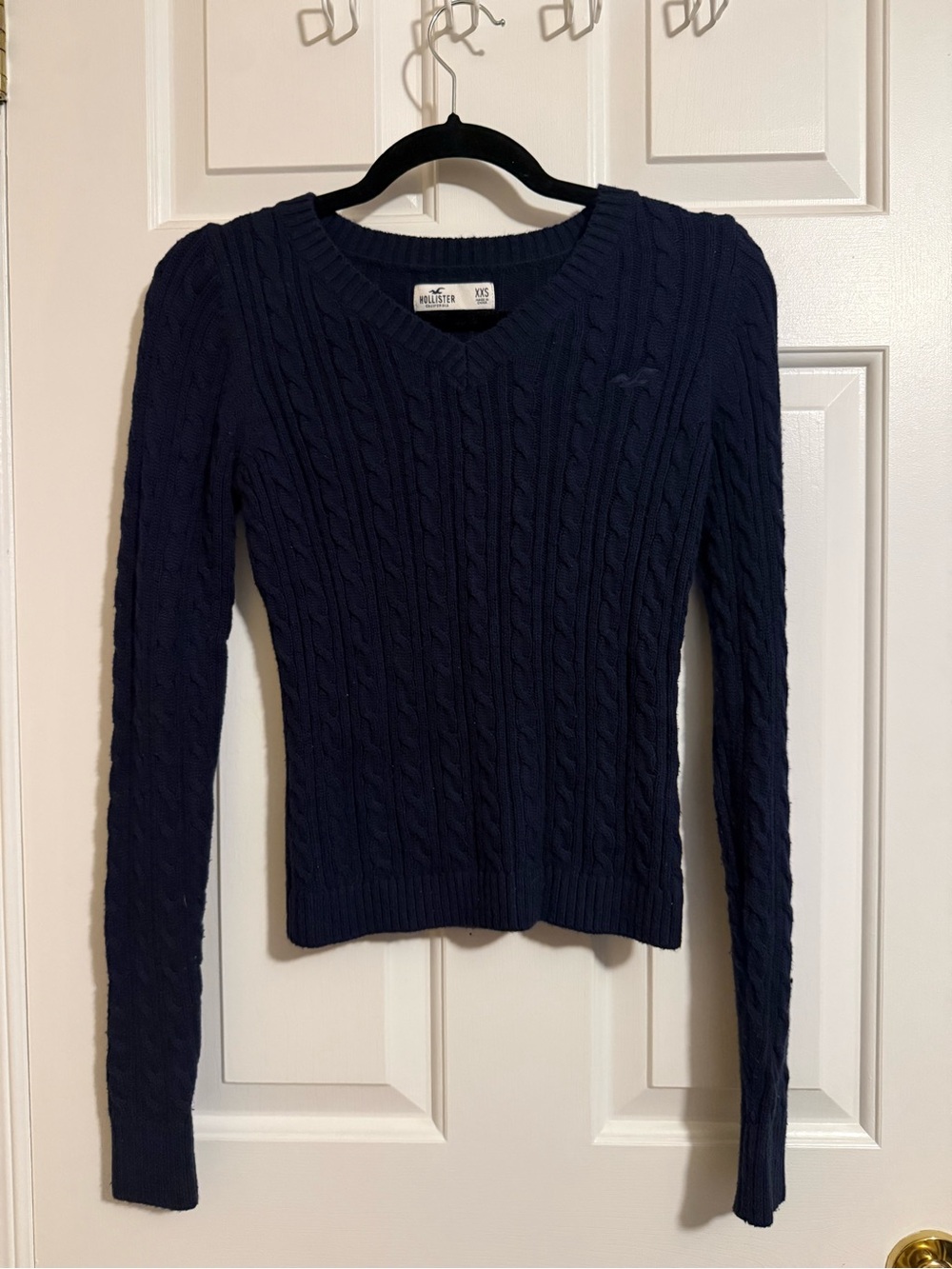 Vintage Hollister Navy Cable-Knit Sweater